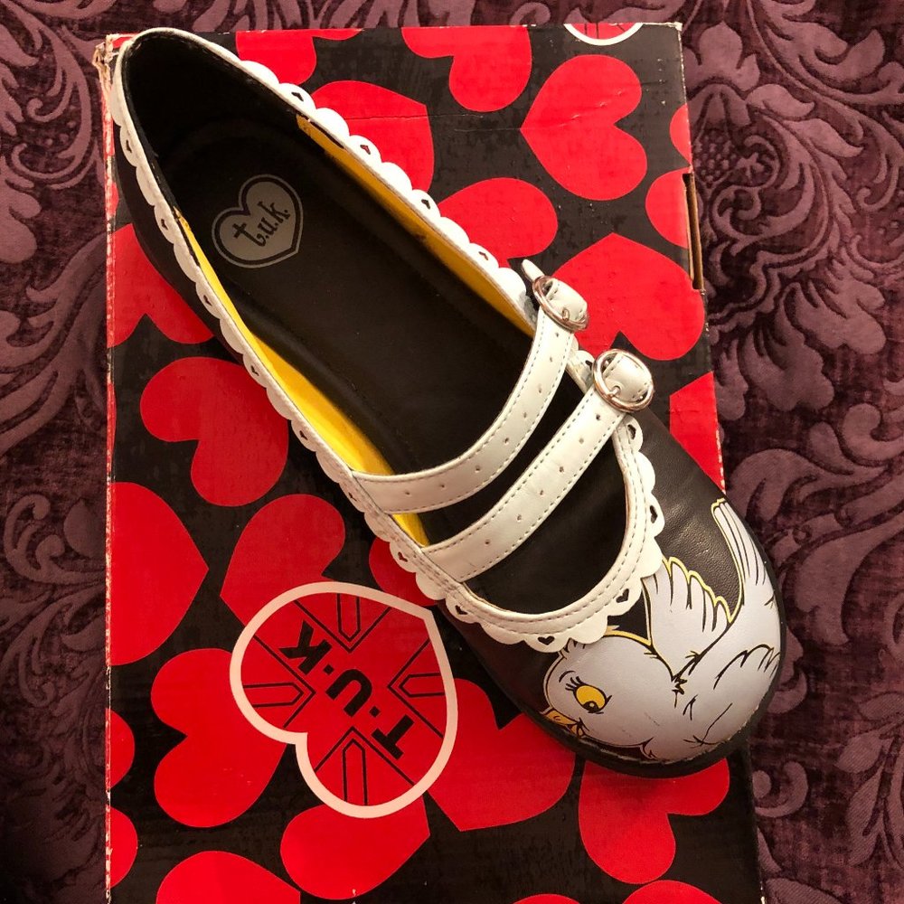 TUK RARE Punk Sweet MaryJanes French Bluebird - Picture 2 of 12